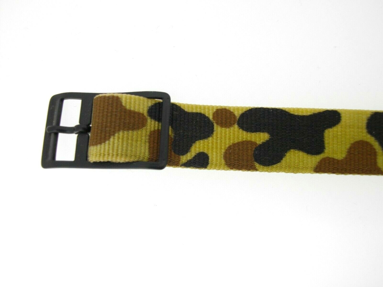 Watchband Nylon strap 12 mm camouflage colors black buckle one piece