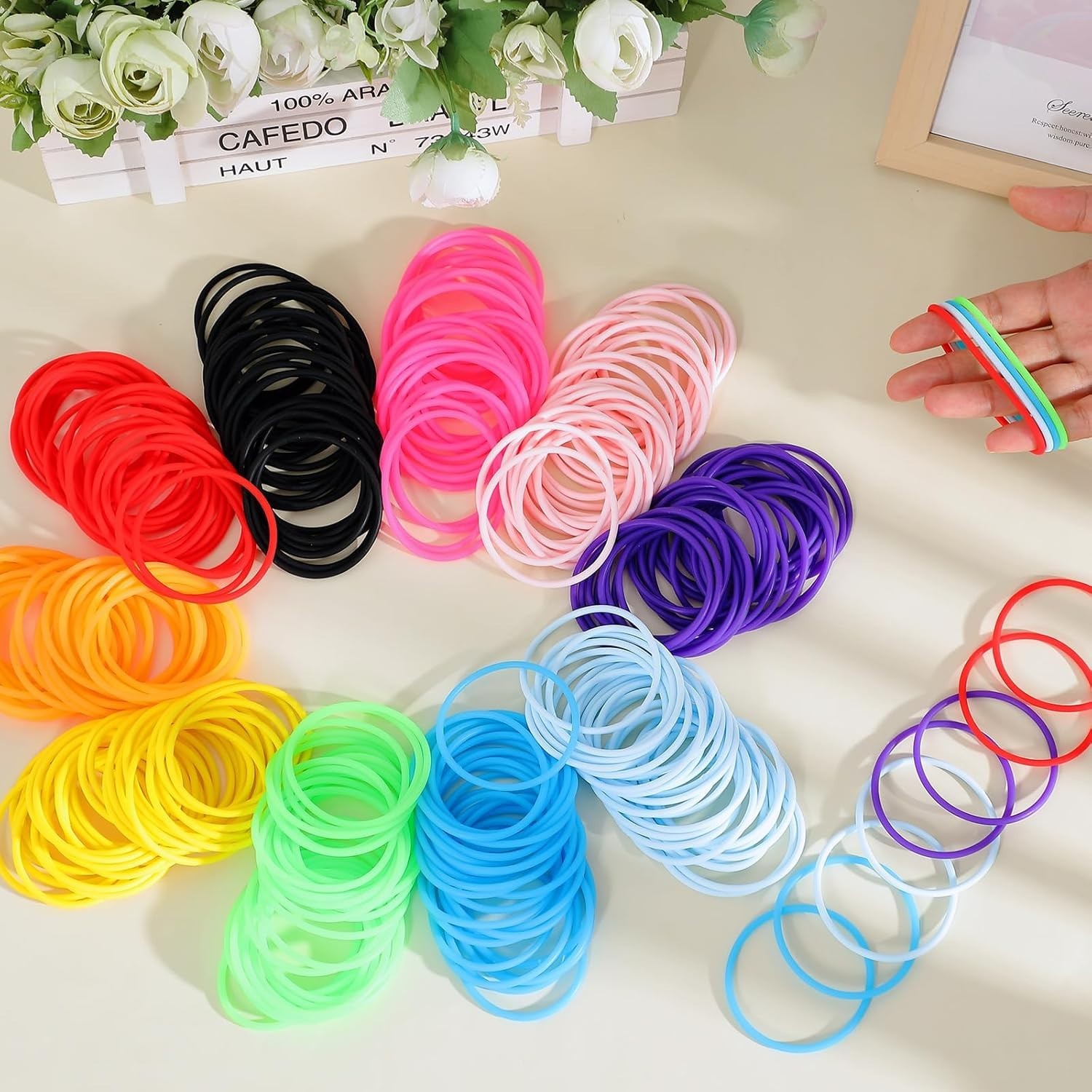 100 Pack Silicone Jelly Bracelets Multicolor Fashion Accessories