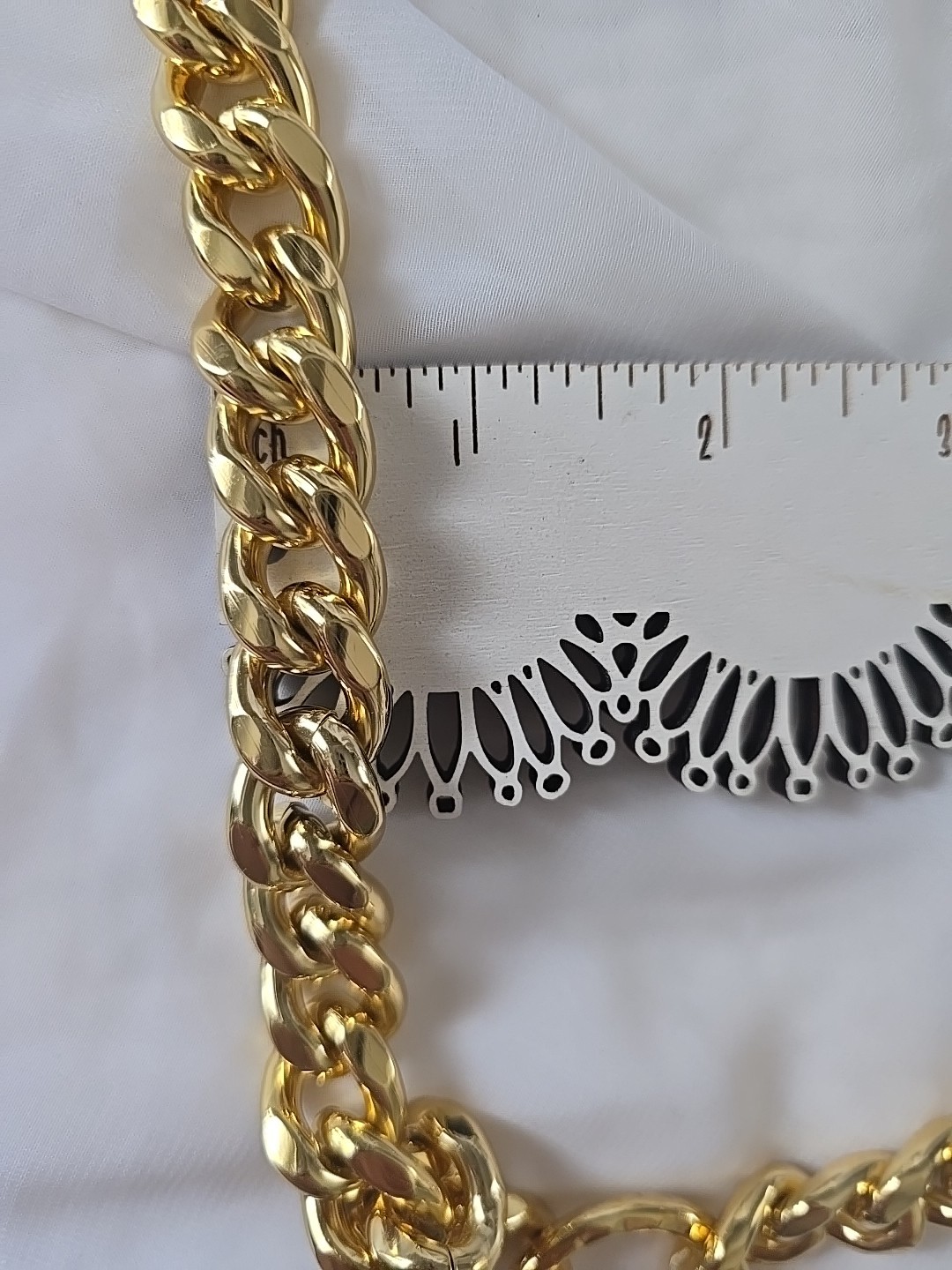 1AR M Italy by UnoAerre 18″ Heavy Gold Tone Metal Necklace Bracelet Set