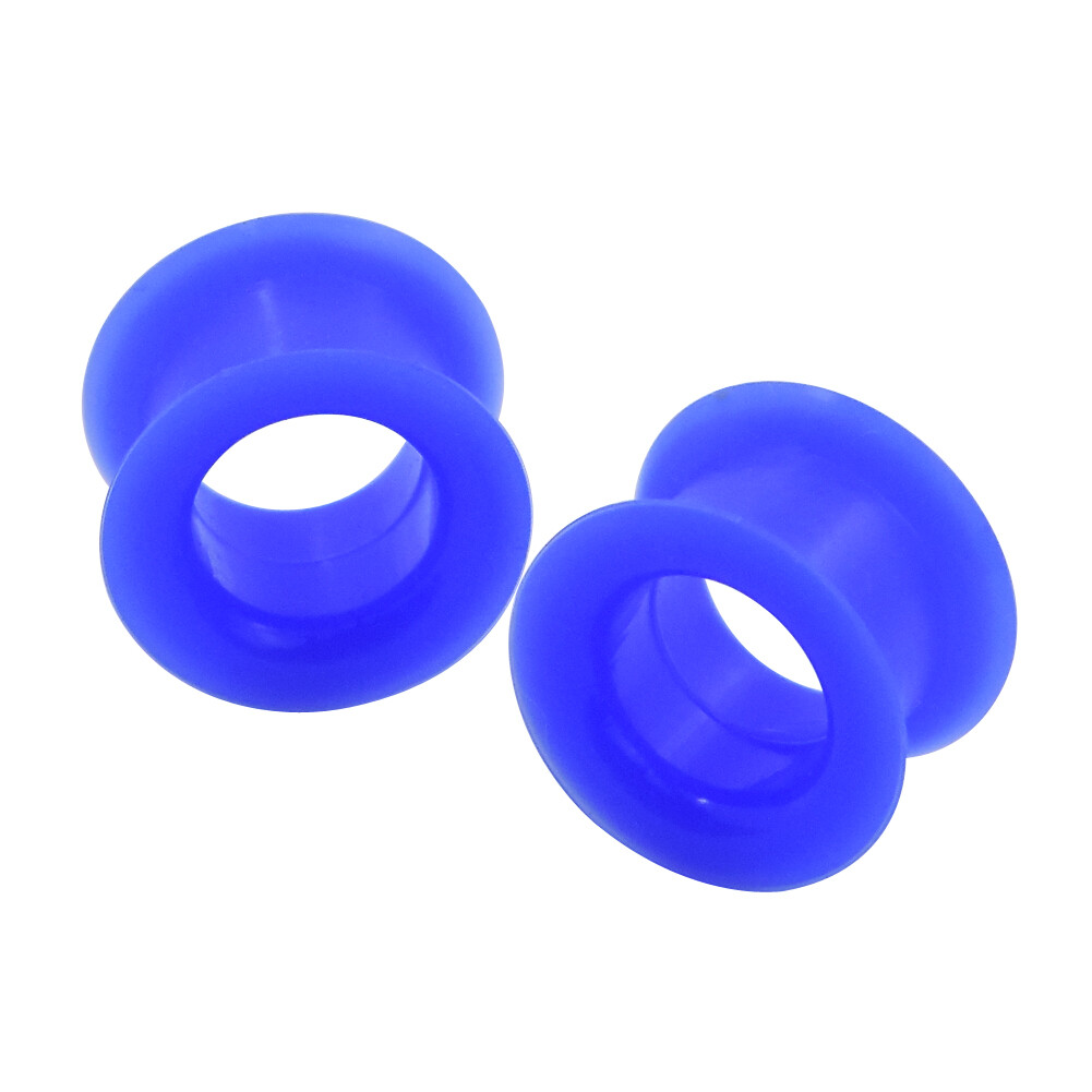 Pair Thick Silicone Ear Plugs Soft Ear Gauges Tunnel Earrings Earlets Earskin