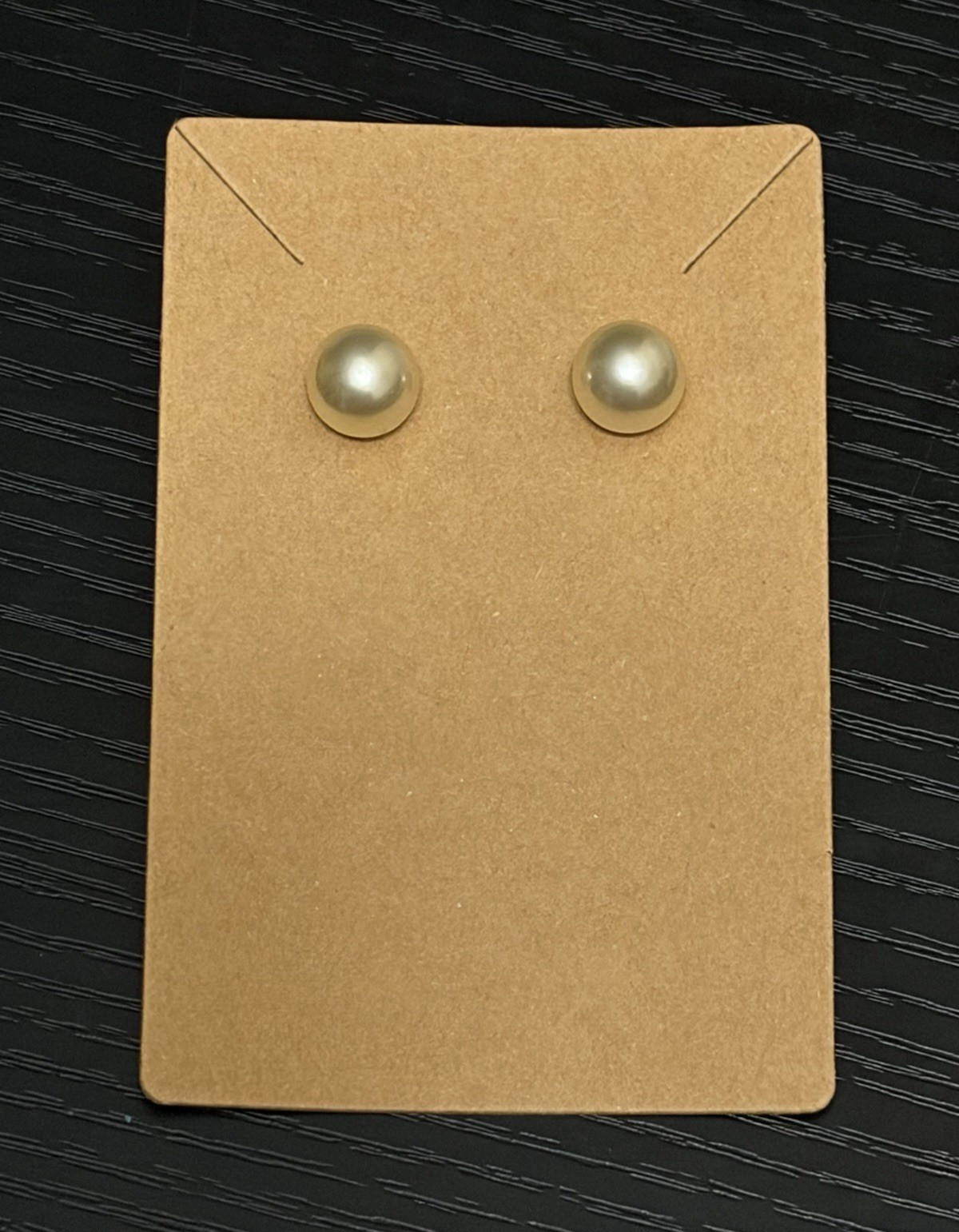 White Round Faux Pearl Stud Earrings Back for Lobe Piercing