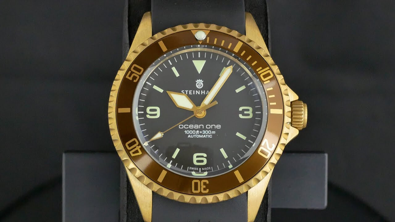Steinhart Ocean One Bronze Brown Bezel Automatic Swiss Diver Watch 103-0573 Men