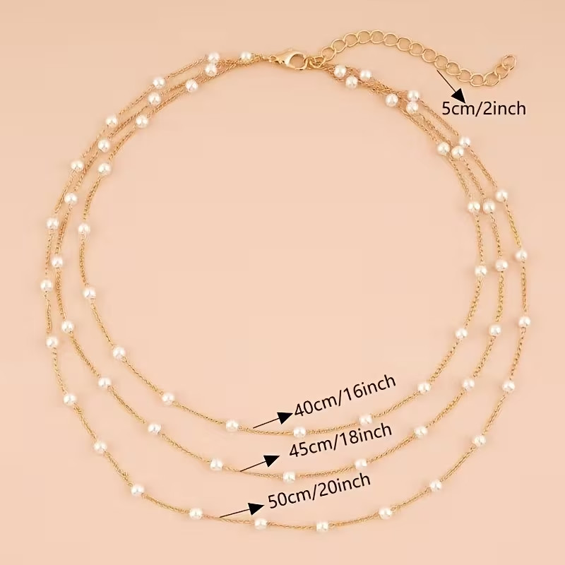 Renaissance Gothic-inspired 3 pcs Multi-Pearls Chain 3022