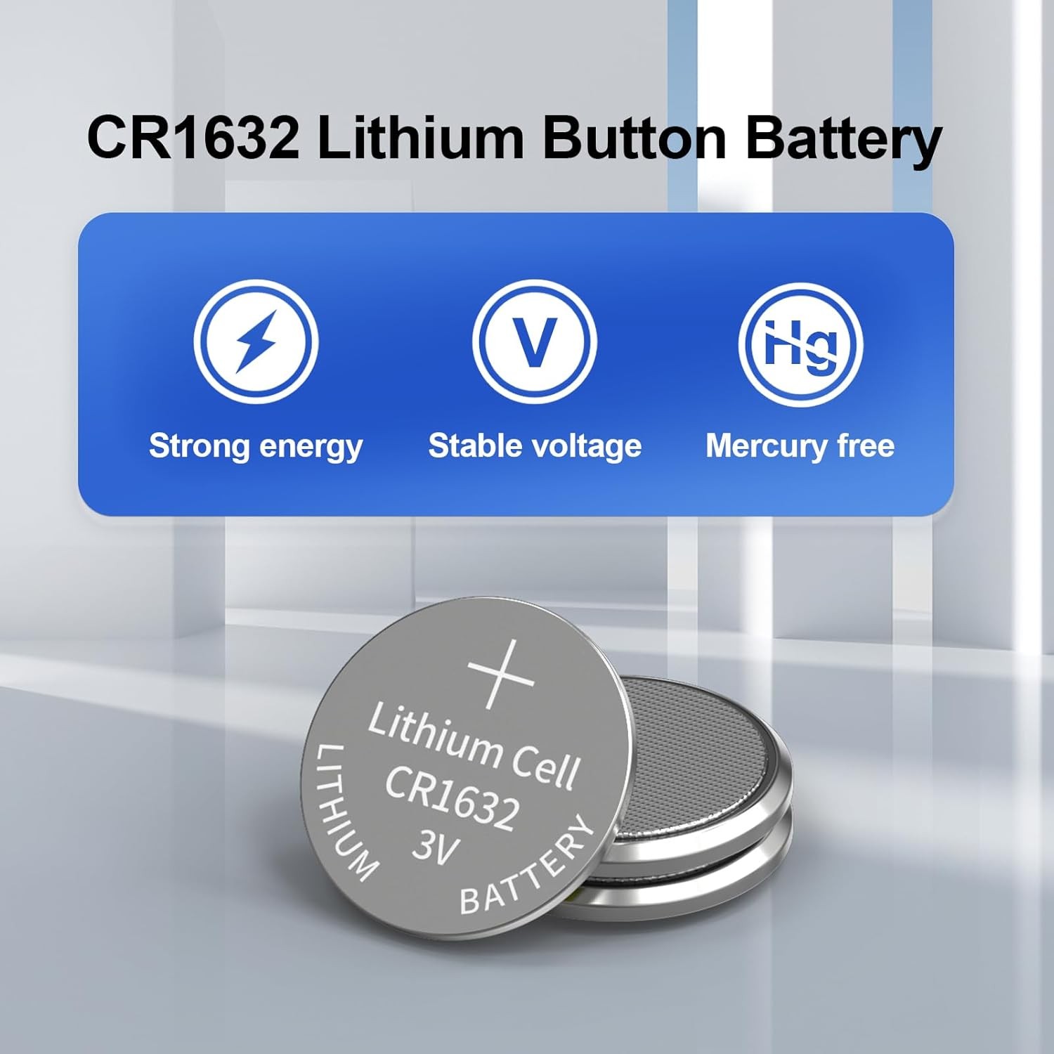 CR1632 Battery Lithium Batteries 3V for Car Key Fob Alarm Sensors Fan…
