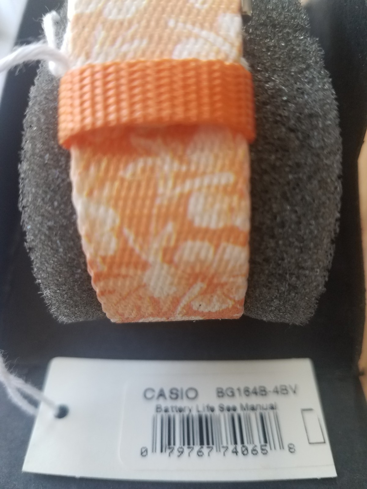 Casio Rare Discontinued Baby-G BG-164B-4BV Data Bank Orange Watch
