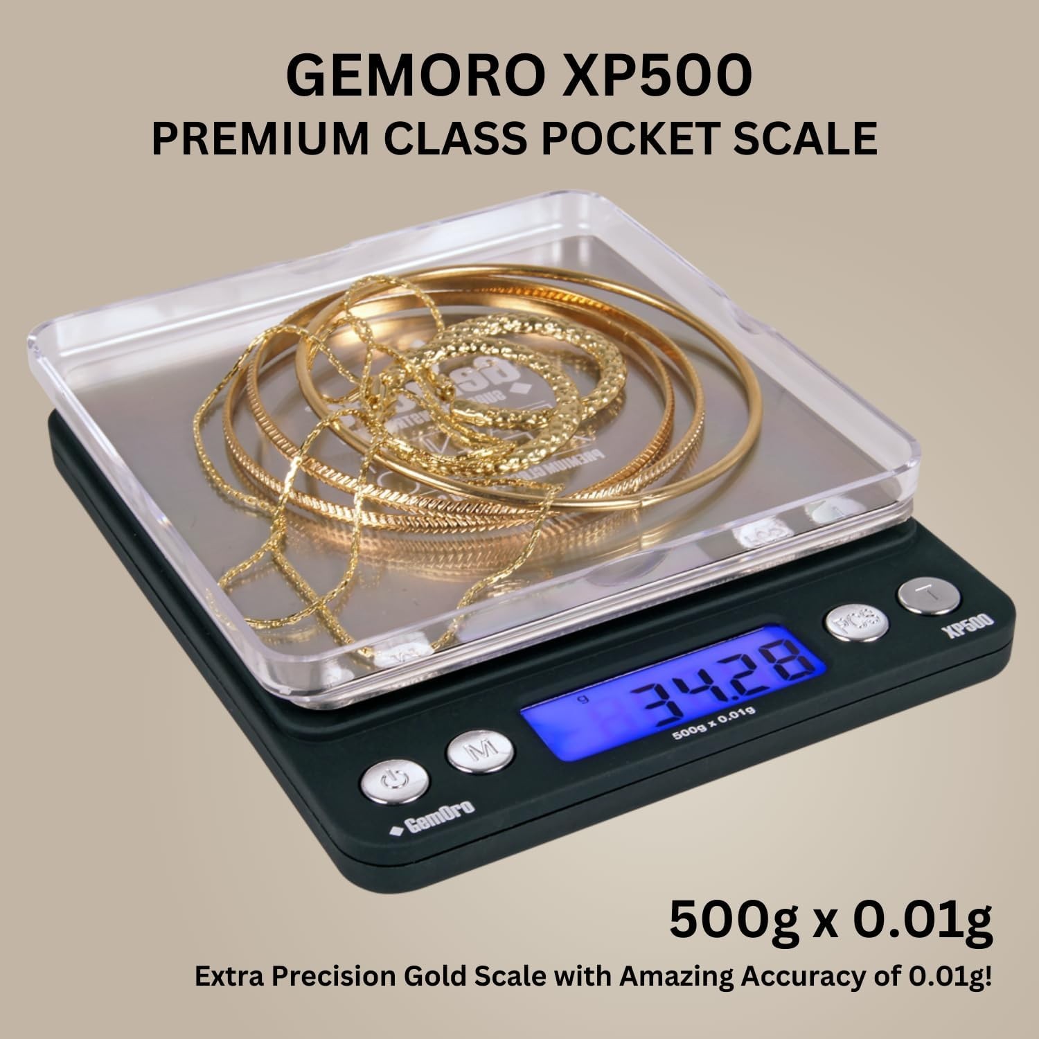 GemOro Platinum XP500 Jewelers Pocket Scale 500G X 001G Silver