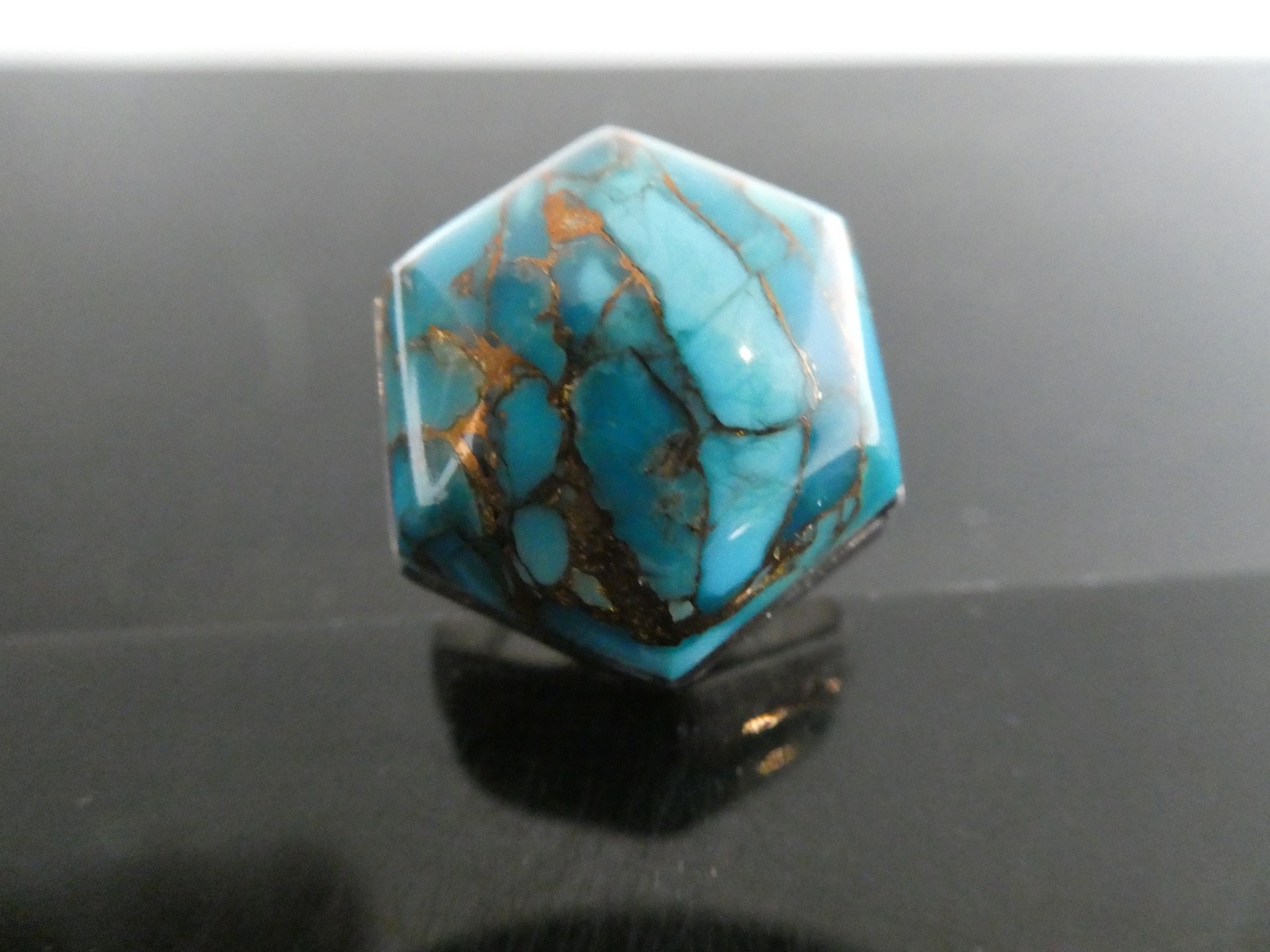 JAY KING DTR Sterling Silver 925 COPPER TURQUOISE Gemstone RING Size 8