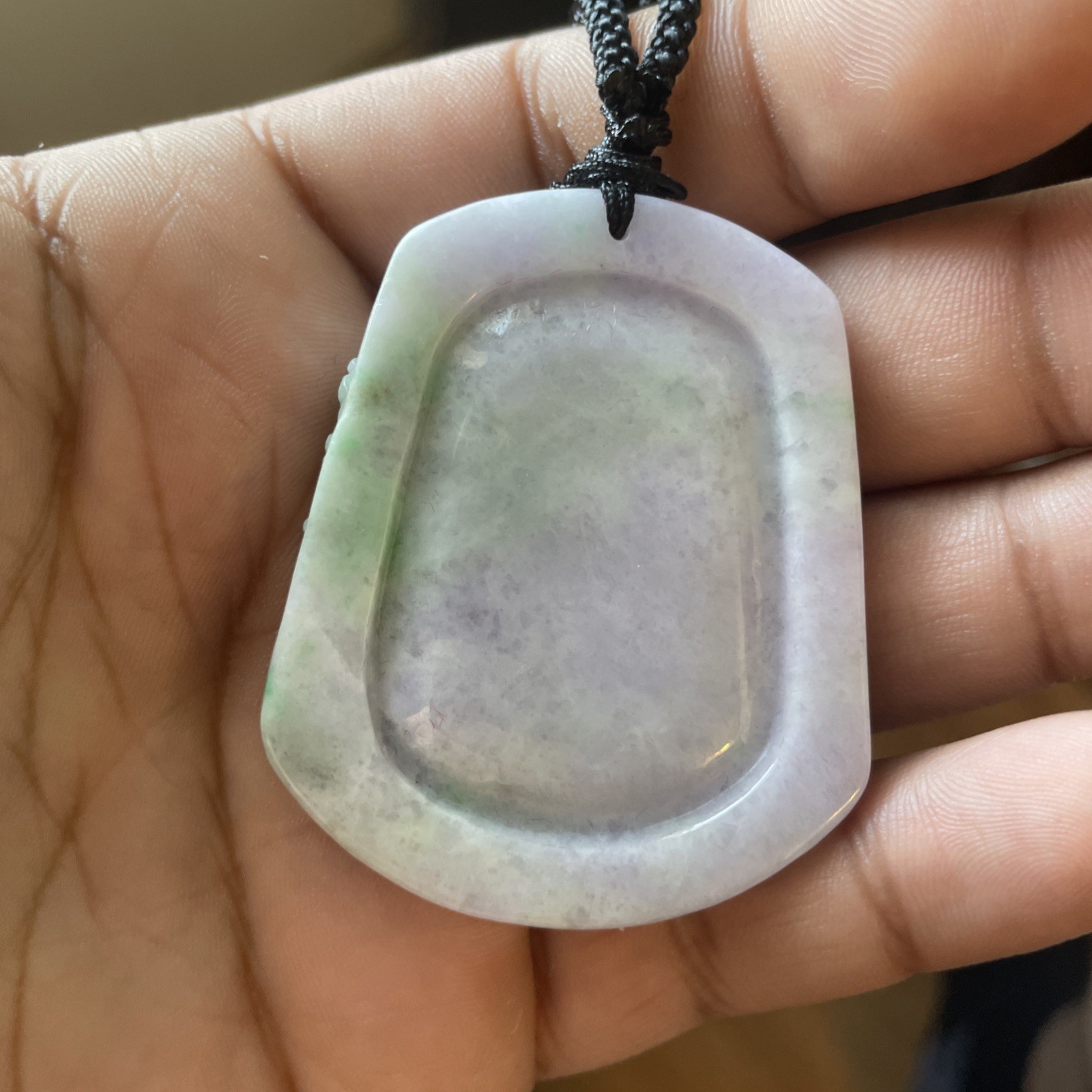 Jade Carving Lavender And Green Grade A all Natural 100% Jade