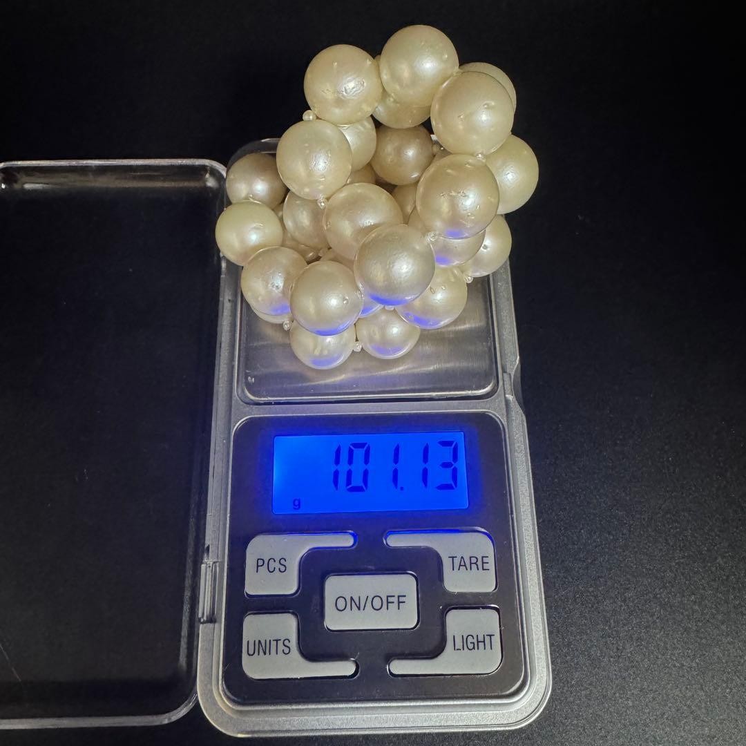 Illusionary 11-15.2mm South Sea White Pearl Necklace Round From Japan