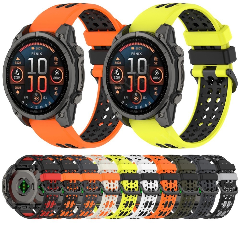Quickfit Silicone Strap For Garmin Fenix 8 Solar Epix 7 7X 6 6X Pro 5 Watch Band