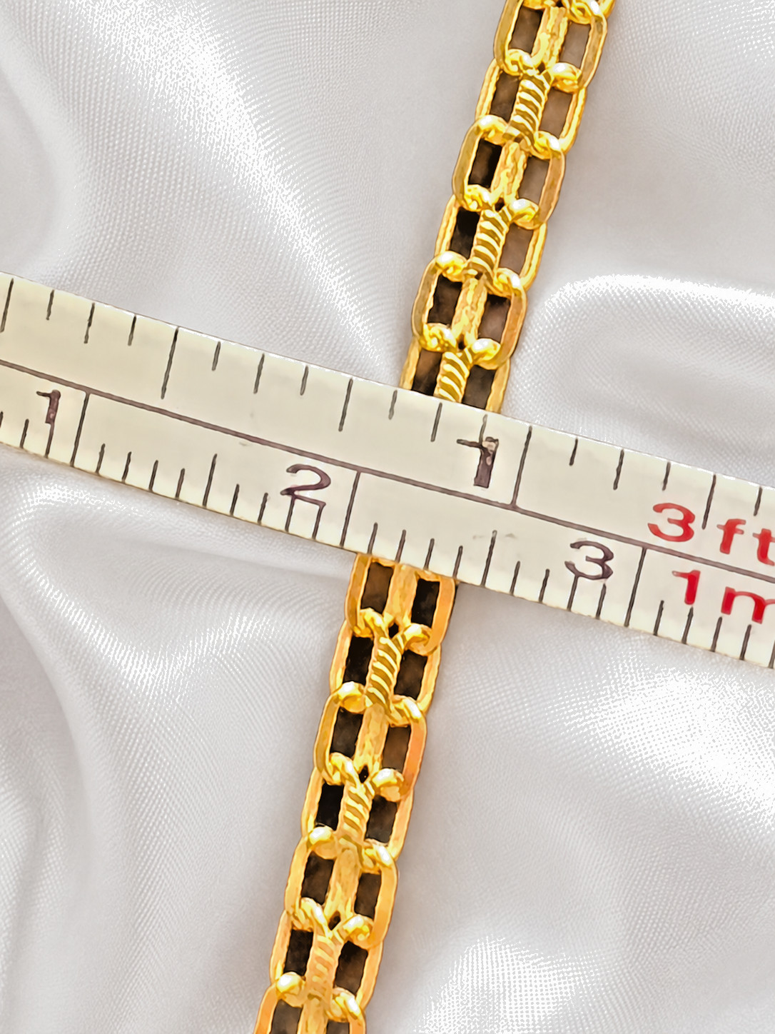 14K Yellow Gold Fancy Link Bracelet 7.25” 2.82g New in Box Never Worn