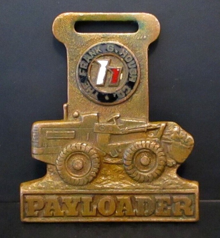 Vintage Hough Company Payloader Design Award Pocket Watch Fob Green Duck NY NJ
