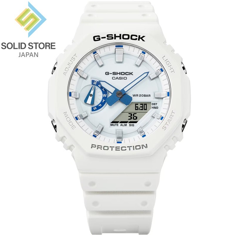 CASIO G-SHOCK GA-2100HDS-7AJF HIDDEN GLOW Analog Digital Watch White 45.4mm