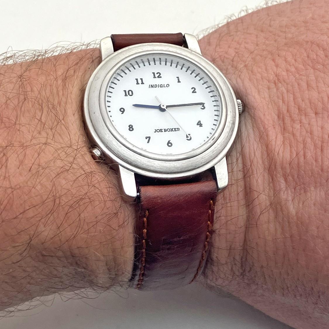 Vintage Timex Joe Boxer Indiglo Watch 1995 Good Night 36mm Mens