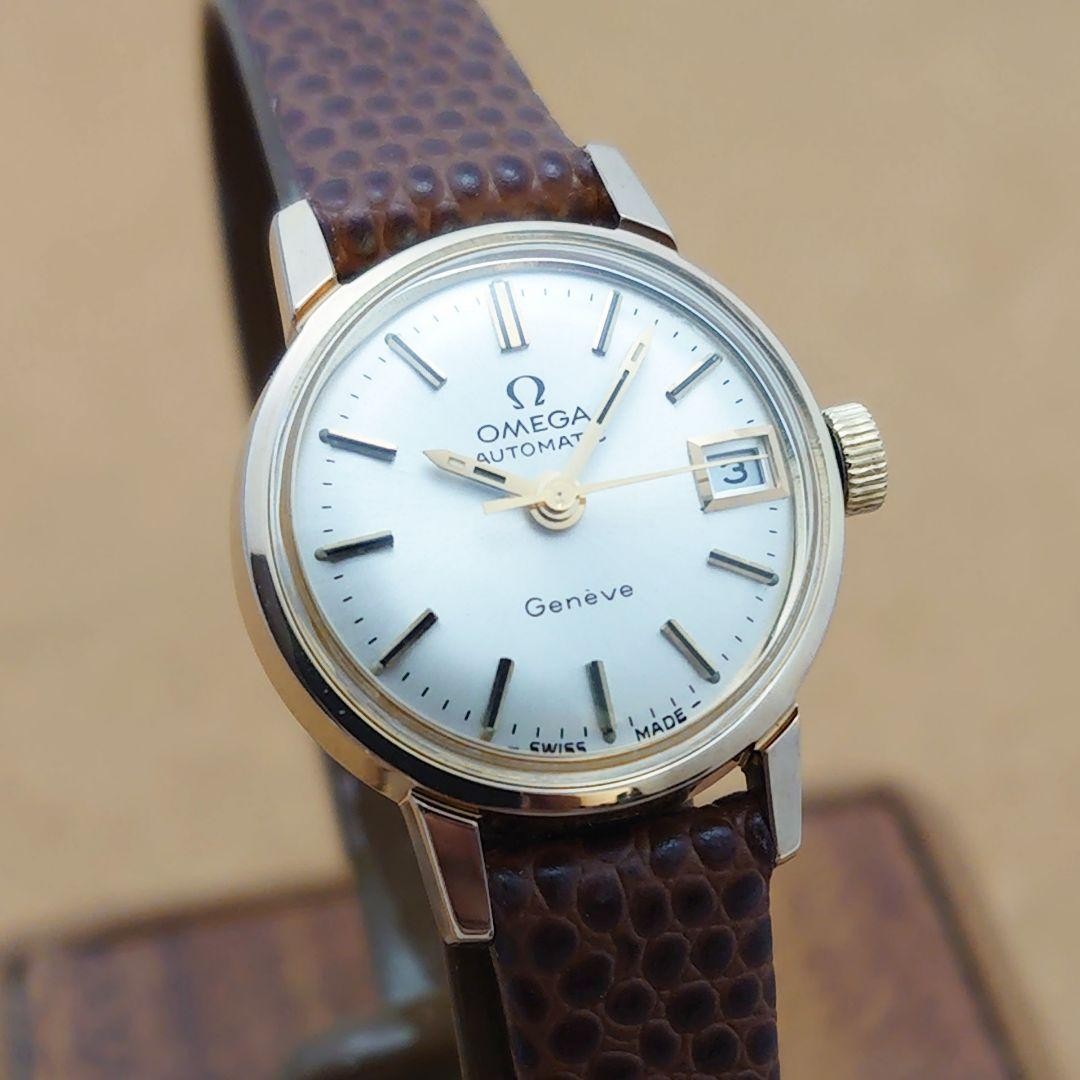 Overhauled Omega Geneve Ladies Gold Automatic Date Safe packing!