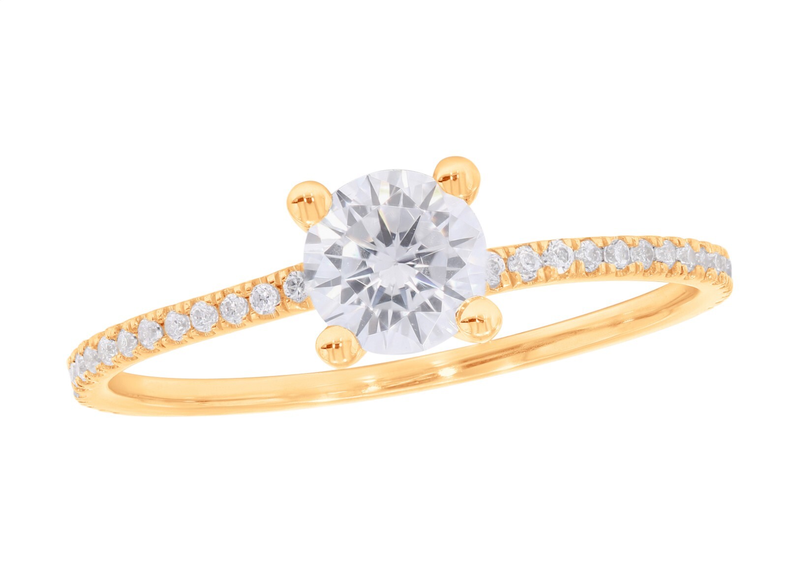0.80Ct Round Cut Lab grown Diamond Solitaire Engagement Ring in Silver for Women