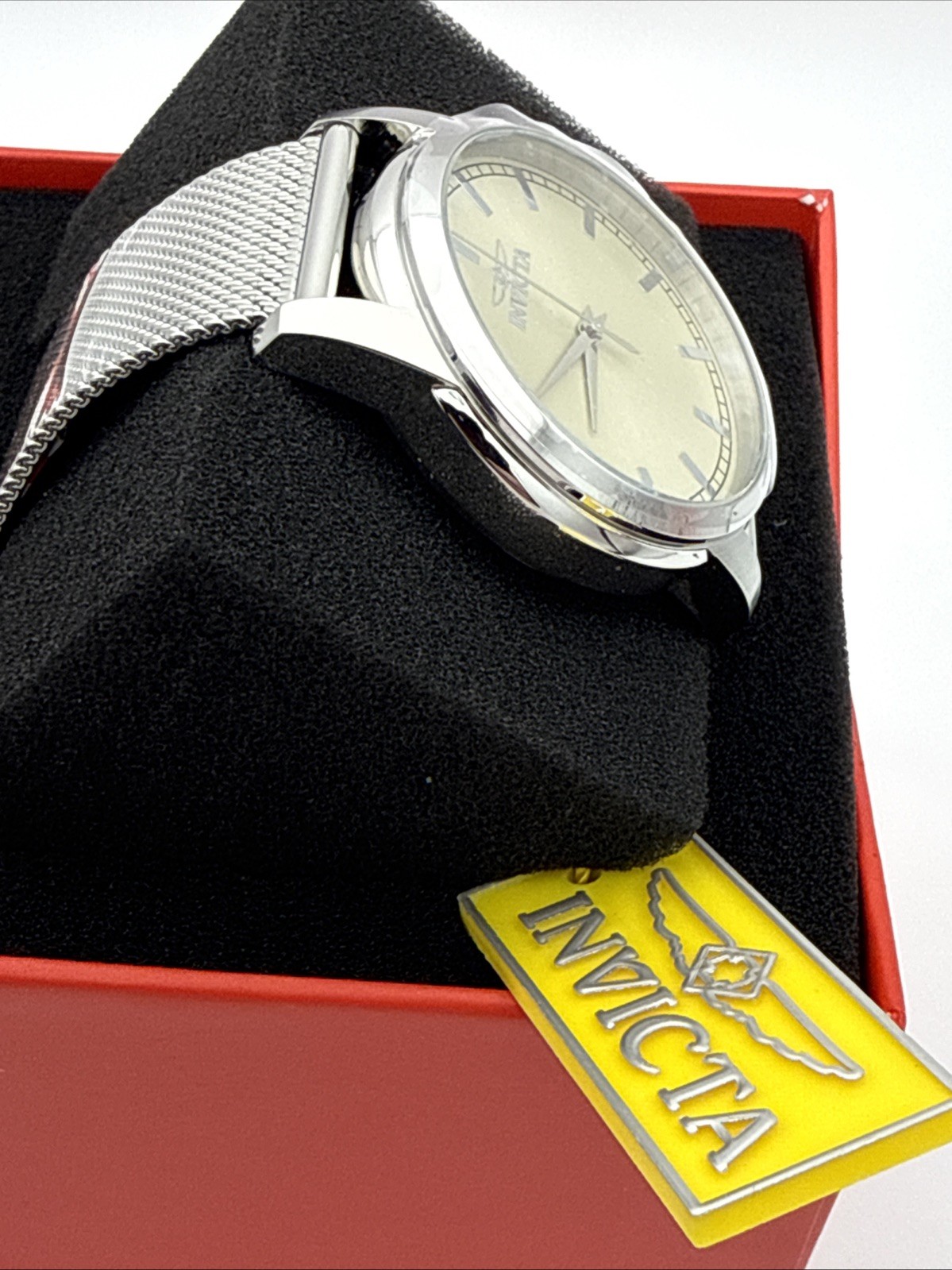 Invicta Men’s Watch Celestial Quartz 43 MM Ivory Dial S/S Bracelet 48505