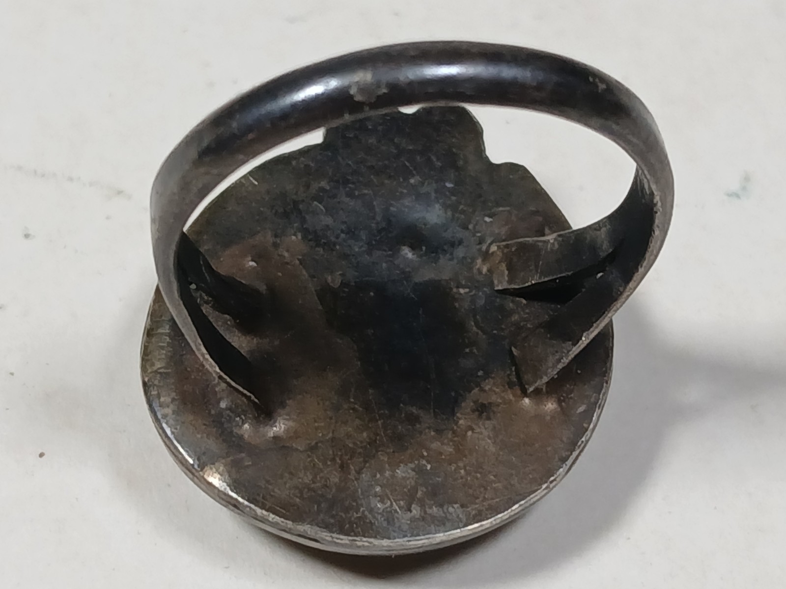 Native American S. Silver Turquoise Ring Vintage Jewelry 9 Grams Size 11.75