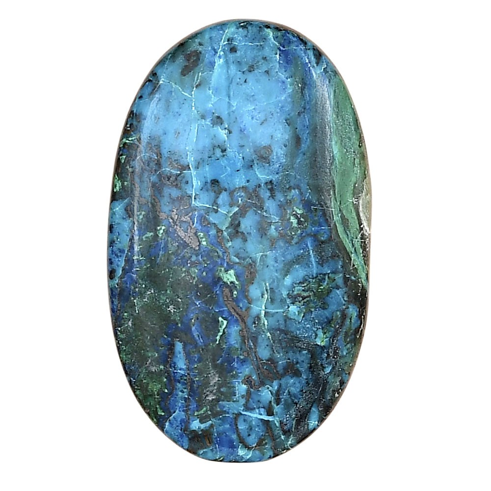 Natural Shattuckite 36.1×21.38×6.35 mm Oval Shape Polished Gemstone LS02586-39