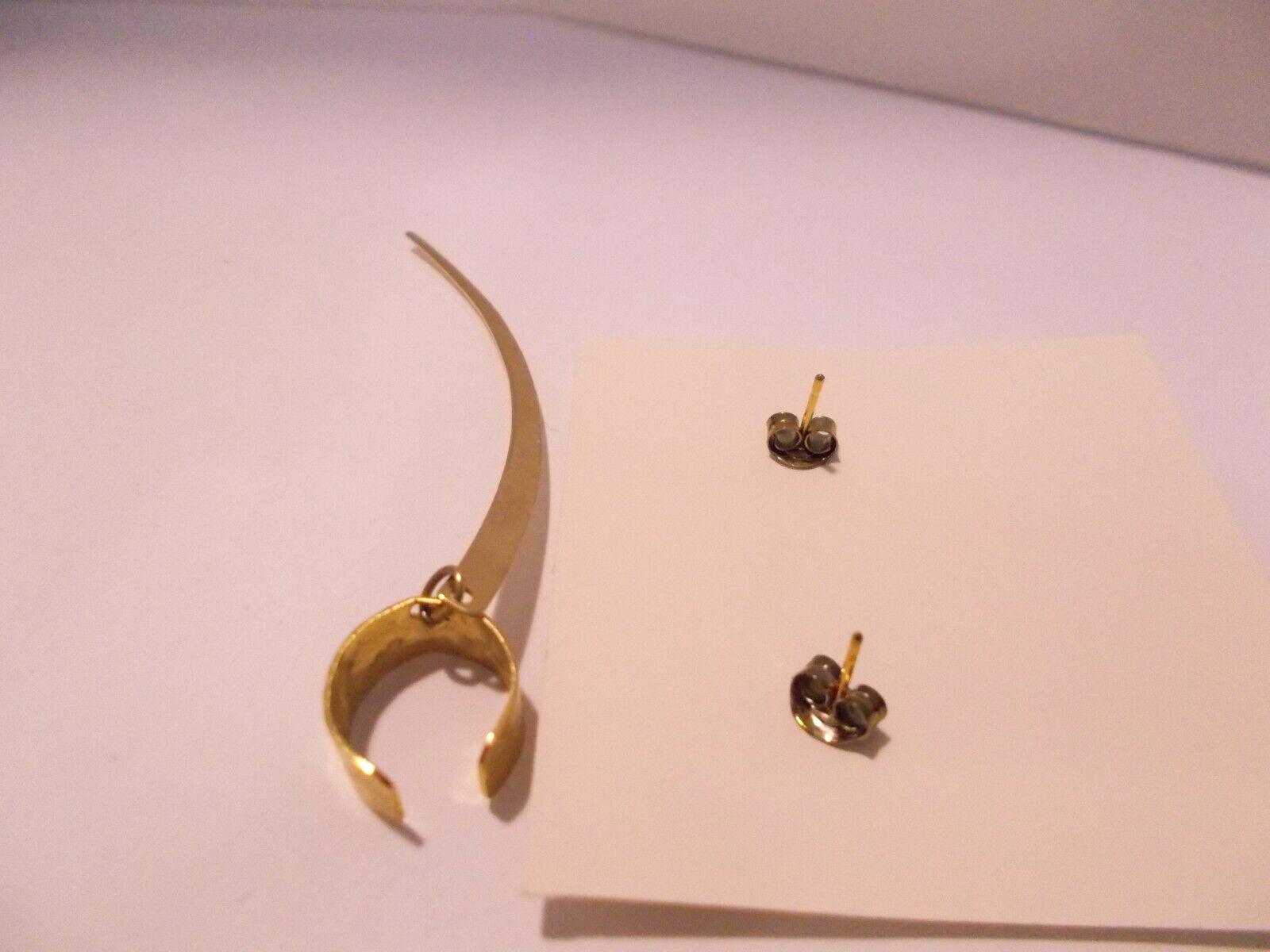 Vintage Earrings Gold Tone Dangle Drop Cuff & Earrings for Women Fashion Jewelry