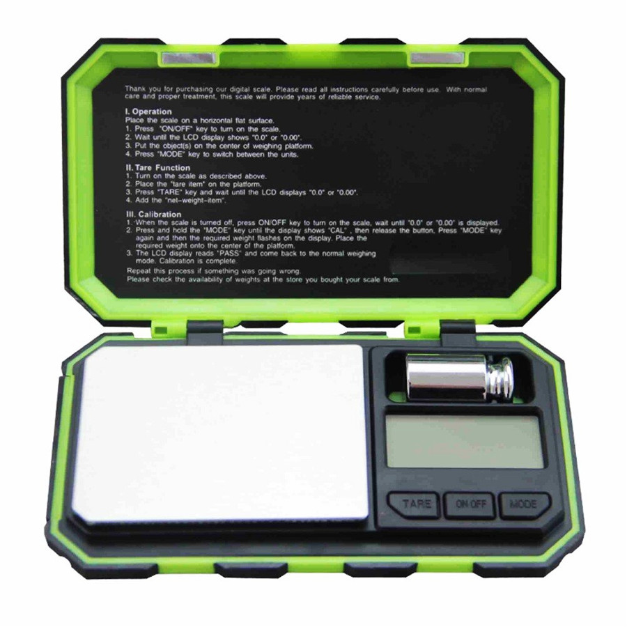 GREEN Uniweigh Digital Pocket Scale 200g x 0.01g Jewelry Gold Gram Karat Weight