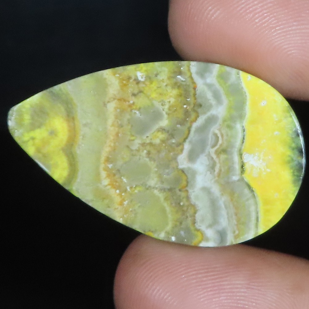 25.24 Cts 100% Natural Bumble Bee jasper Pear Cabochon Gemstone 22x36x3 mm LP278