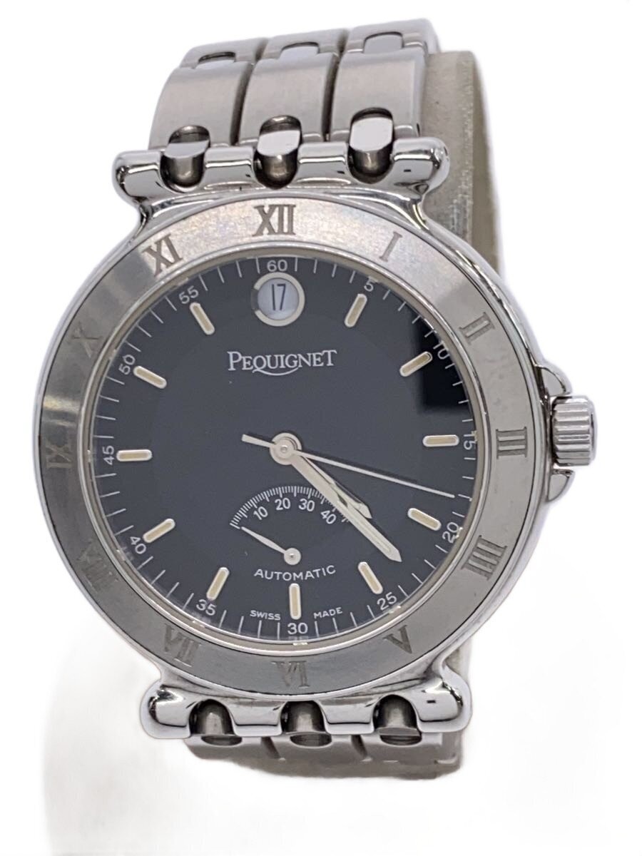 PEQUIGNET Automatic Black Dial Watch Near Mint JAPAN