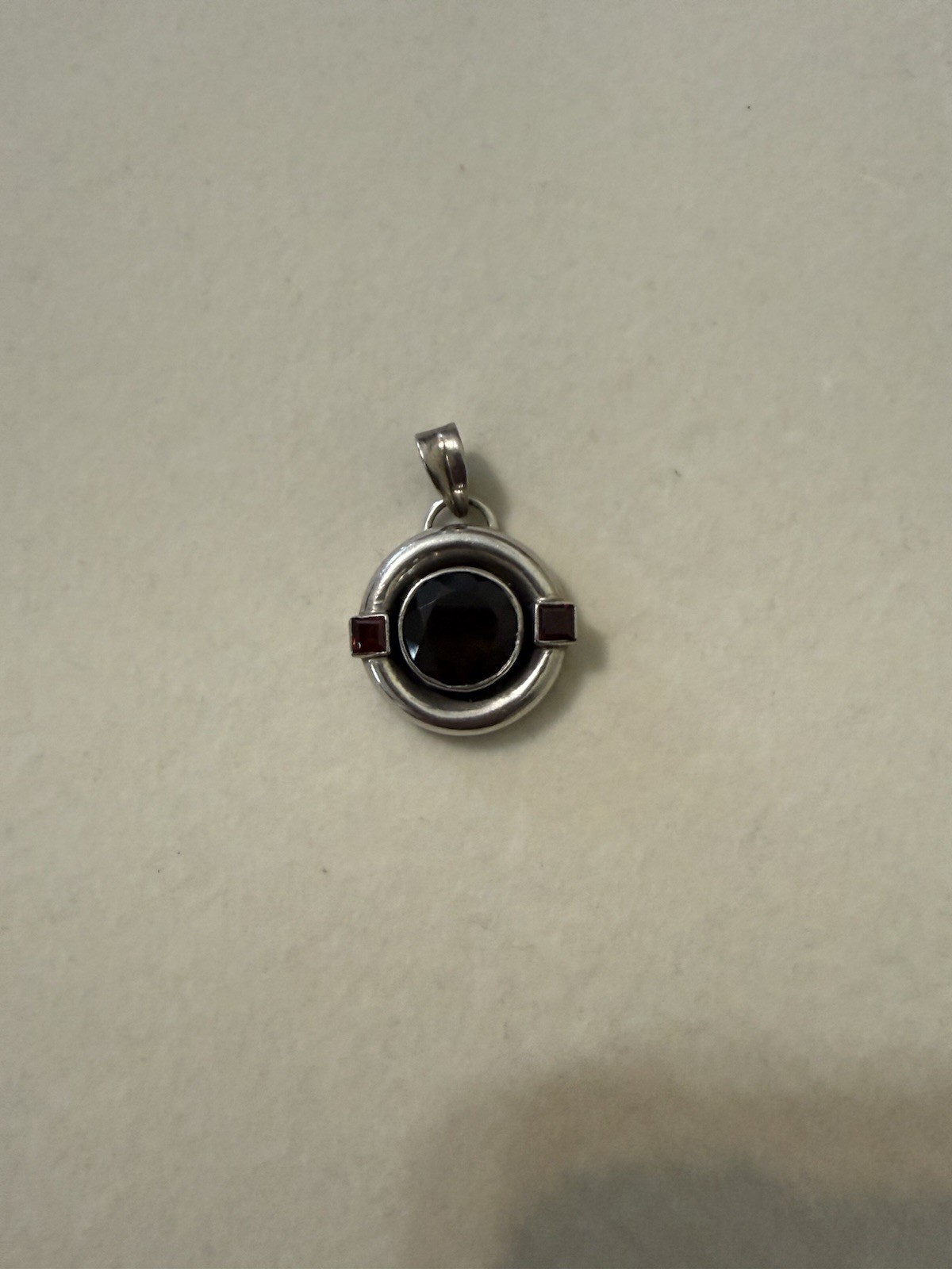 Silver and Black Pendant