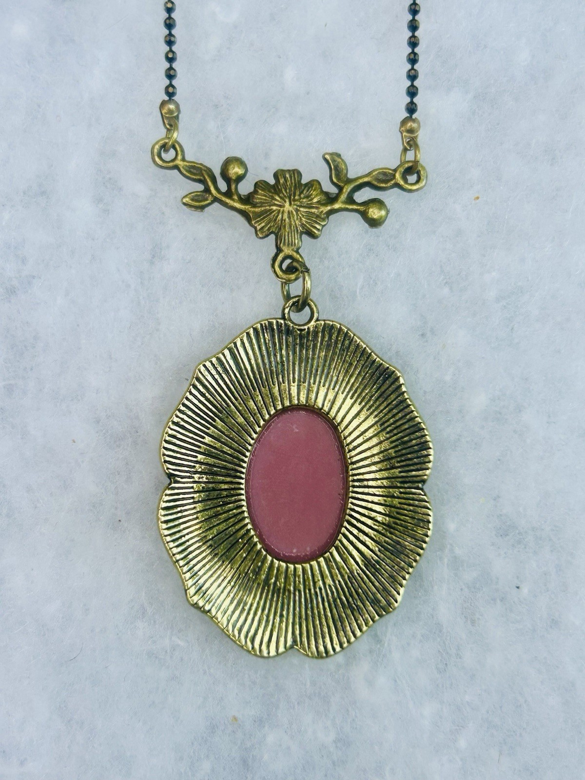 Handmade Pink Cameo Pendant Necklace by Whispering Willows