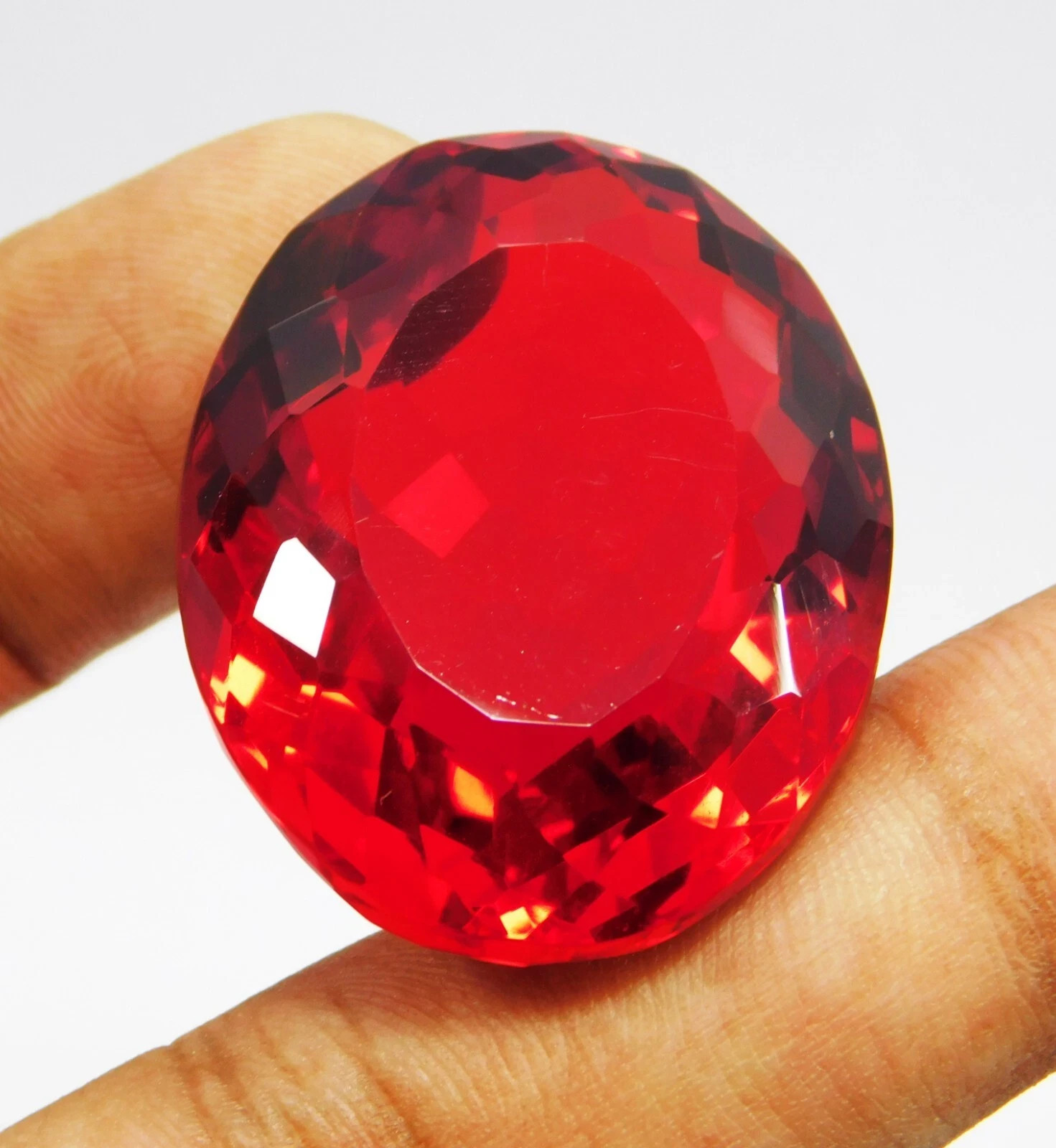 Natural 58.85 27 mmCt Brazilian Red Topaz Oval Cut Loose Gemstone EGL Certified