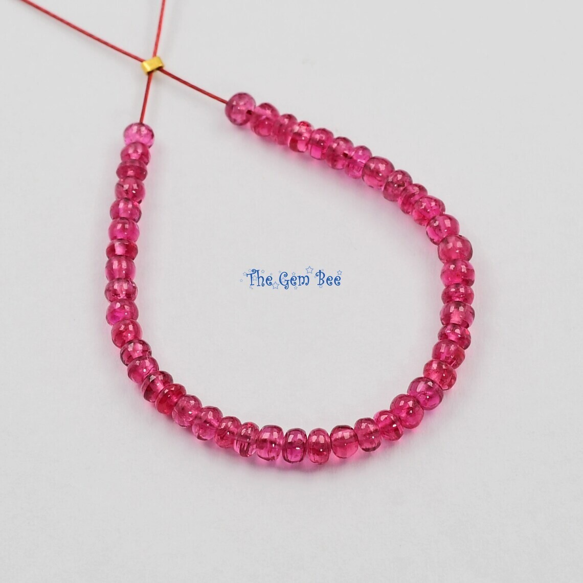 2.5mm No heat Neon Hot Pink Burmese Jedi Spinel Smooth Rondelle Beads 3 inch