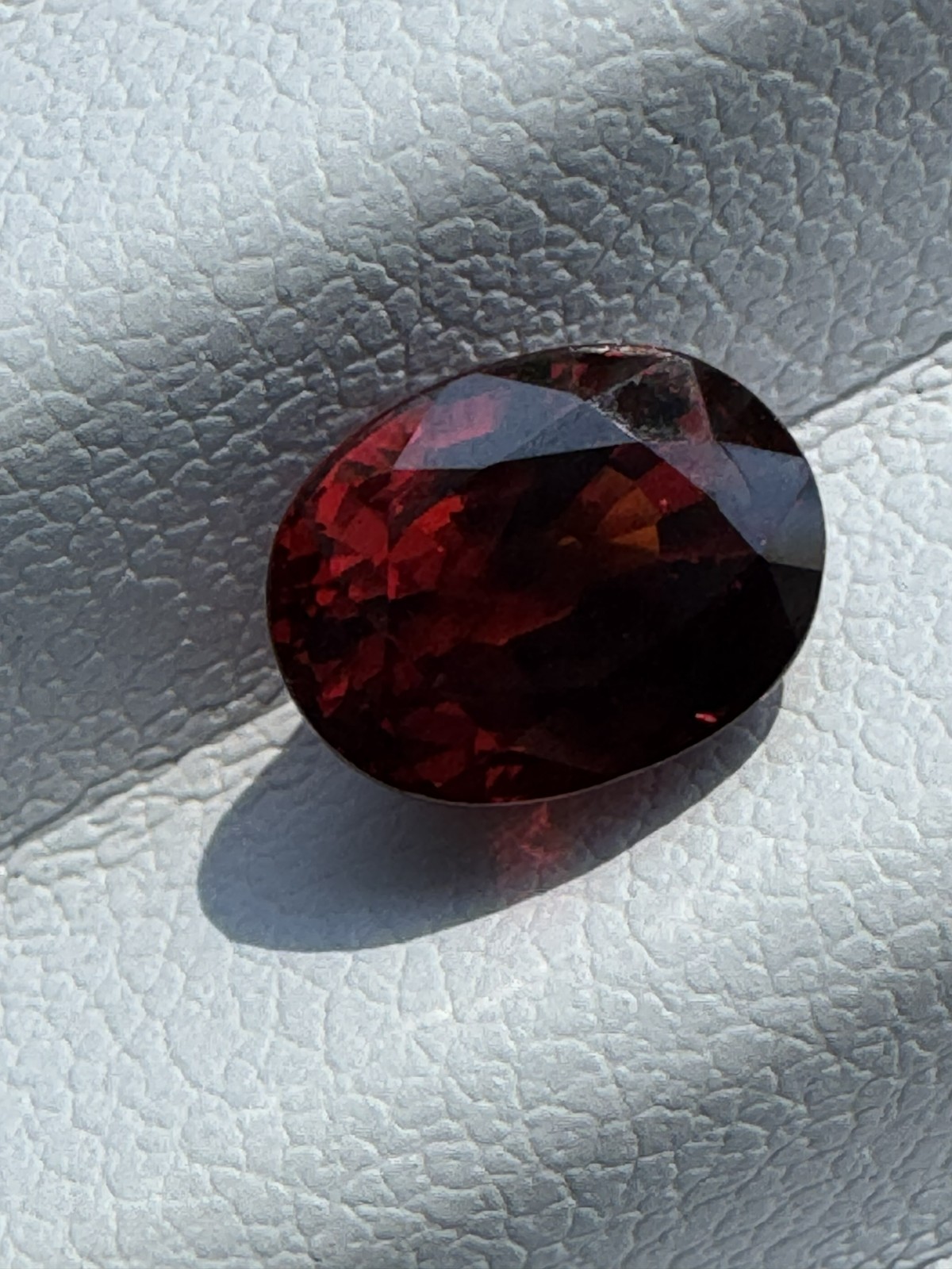 2.41 Carat, Orange Red Mandarin Garnet, 8×6.2mm Oval, Eye Clean.