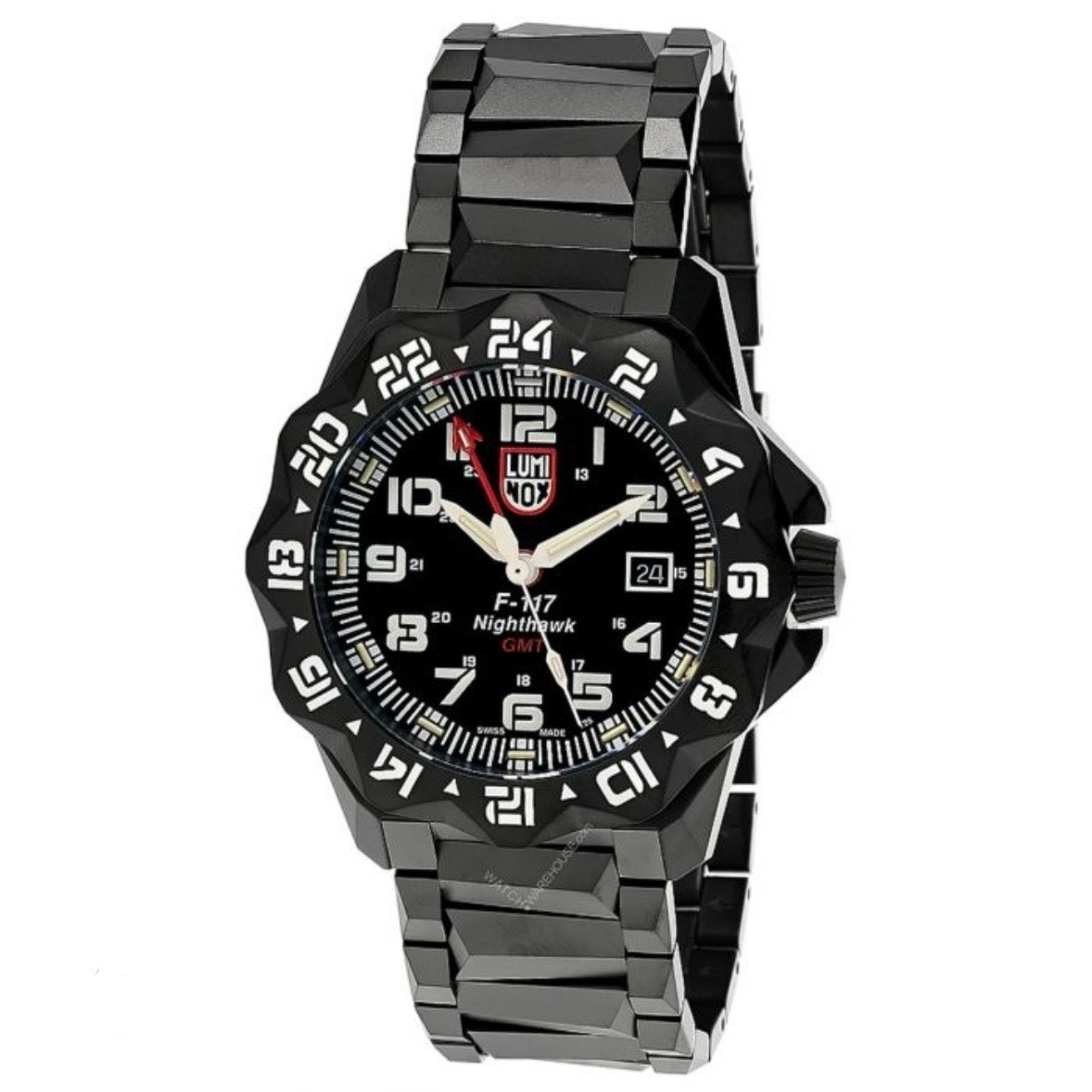 Luminox F-117 Nighthawk GMT Gunmetal Diver Quartz MILITARY Men’s Watch XA.6422