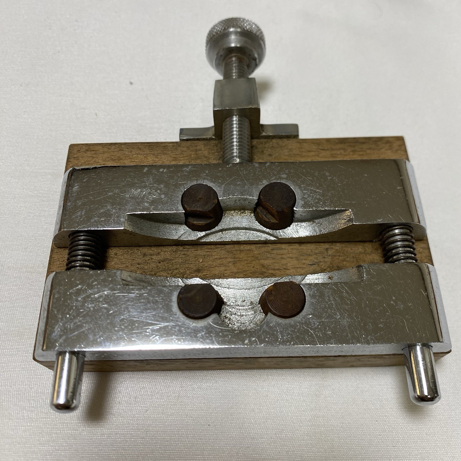 Vintage MKS Special Watch Vice Art No.195 Watchmaker Case Holder Japan Box