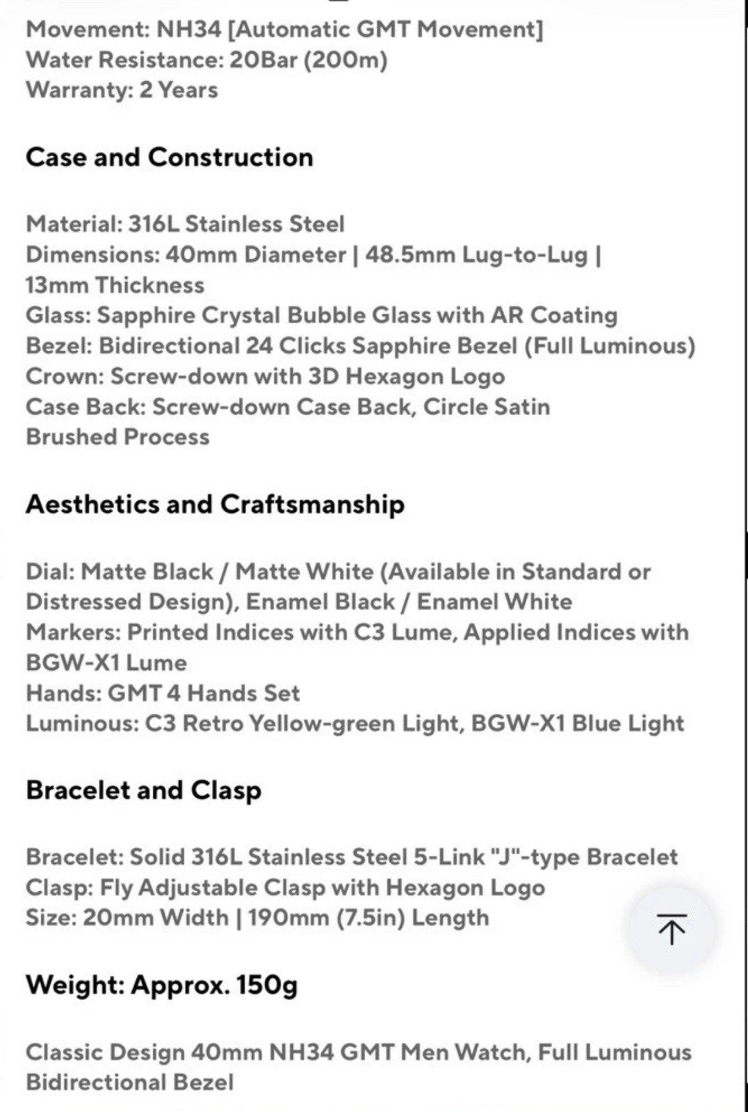 San Martin Automatic GMT 40mm GMT 20Bar Automatic Sapphire Bidirectional Bezel