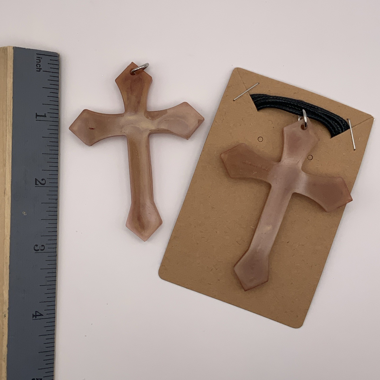 House Of David Handmade Cross Necklace Golden Ember