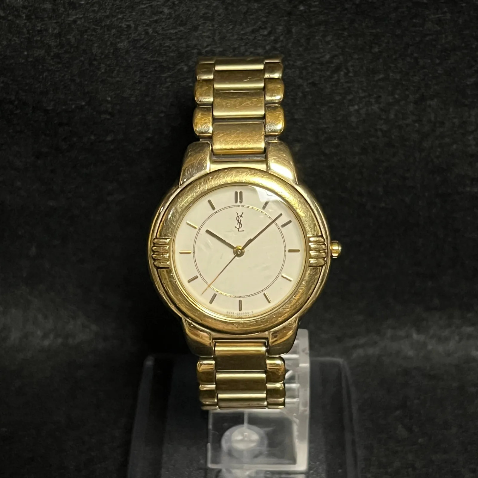 [Working Condition] Yves Saint Laurent Quartz Watch 6031-G11254 – Tested and wor