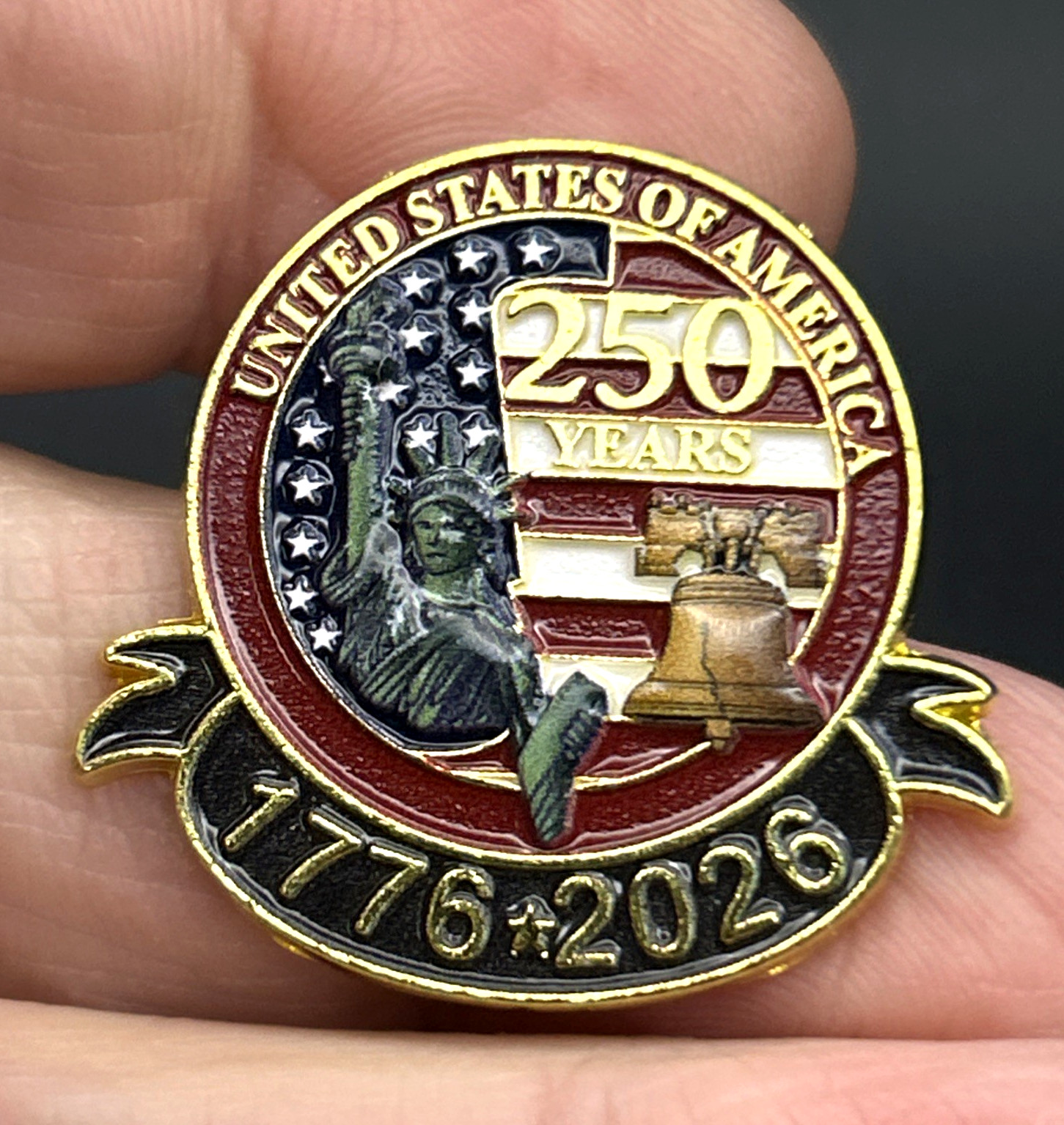 USA 250th Anniversary United States American Patriotic *PREMIUM GRADE* Lapel Pin