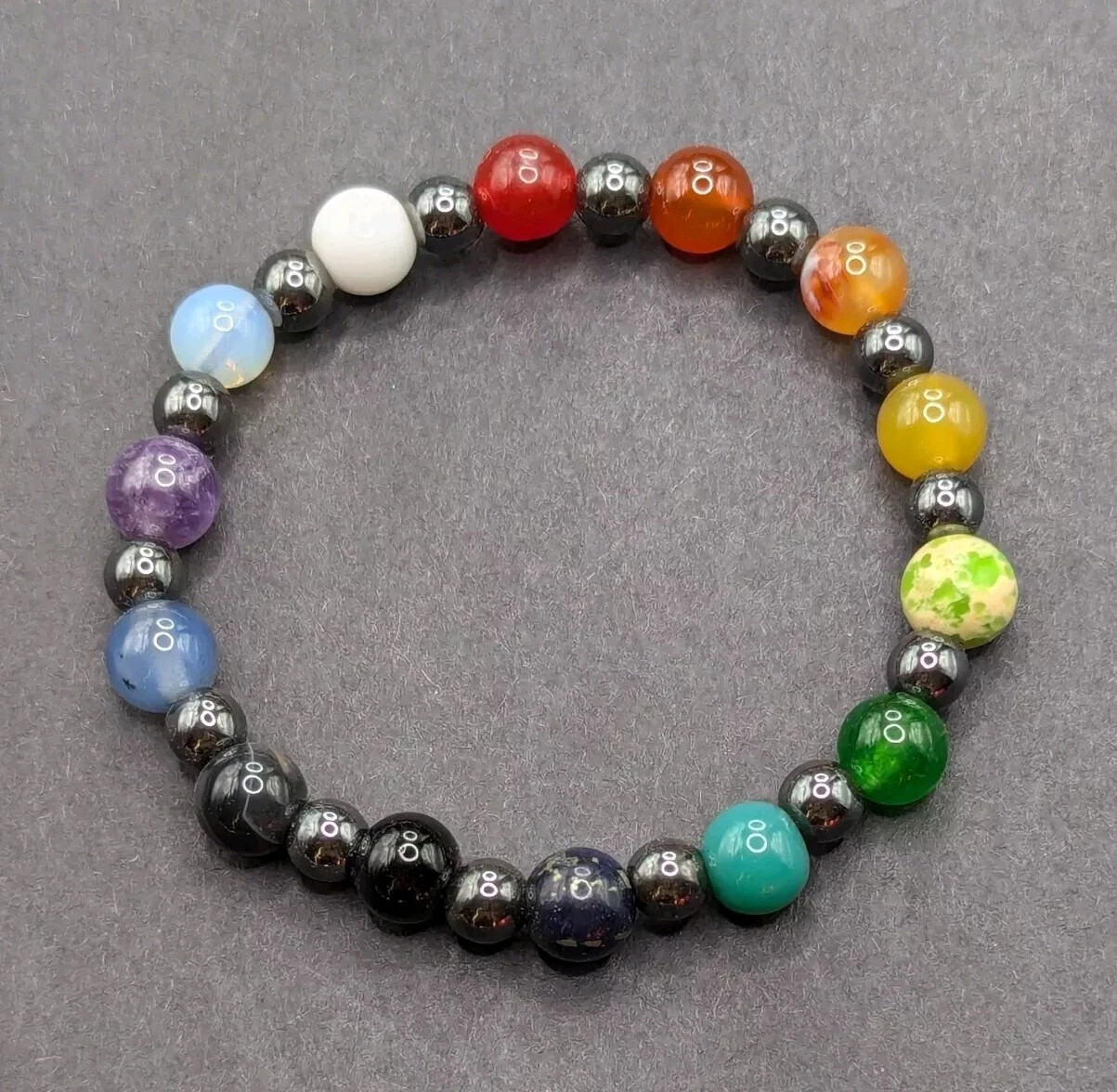 Women’s Stylish Everyday 8mm Beaded Stretch Bracelet (16cm) Small Wrist: U-Pick