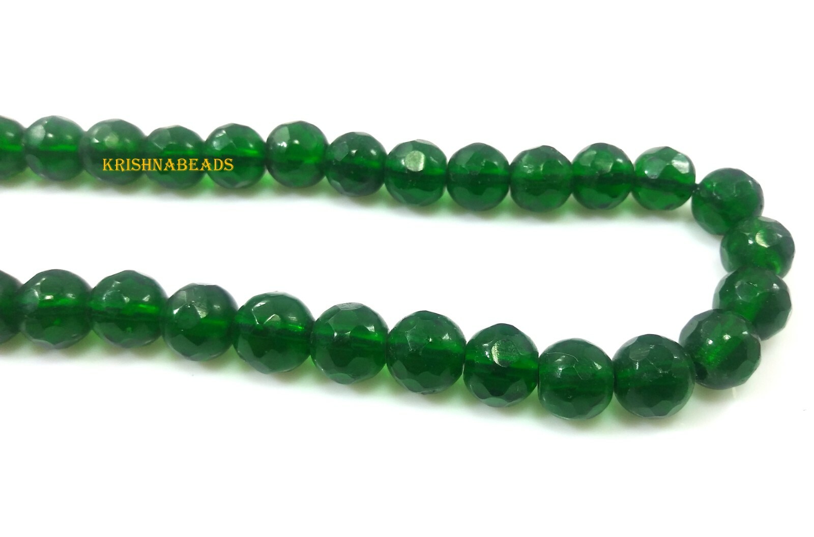 Chrome Diopside Color Round Faceted 9-10mm Gemstone Beads 13″Inch 1 Strand