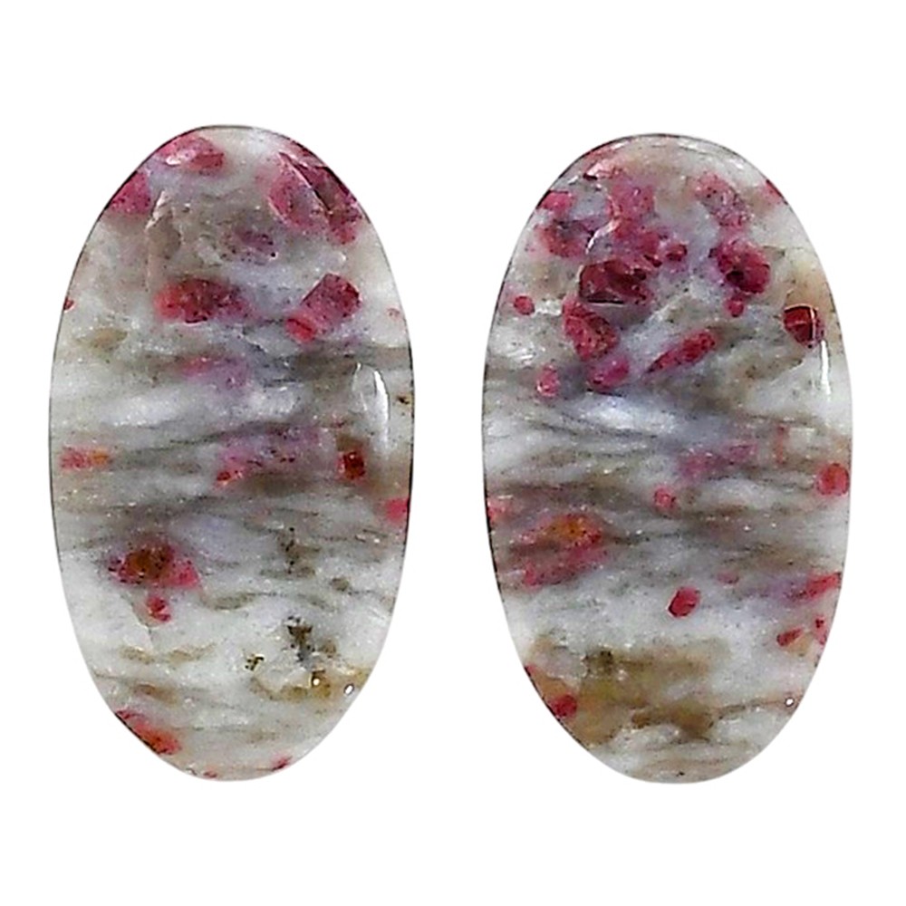 Natural Cinnabar 14.5×25.5×4.3 mm Oval Shape Polished Gemstone LS51-06766