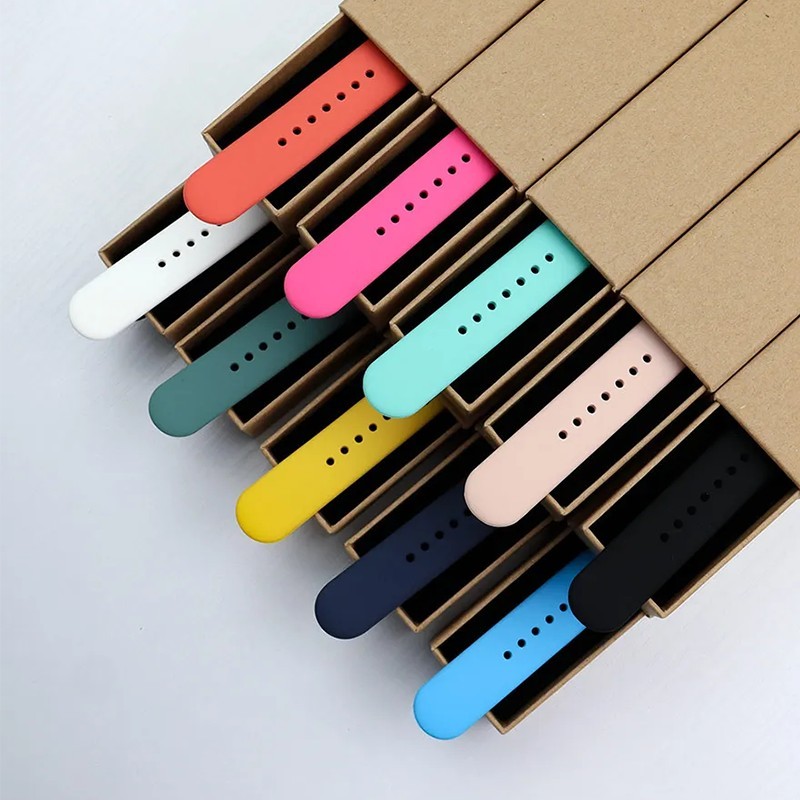 Silicone Bracelet For Apple Watch 10 Band 44mm 40mm 45mm 41mm 49mm 46mm 42mm cor