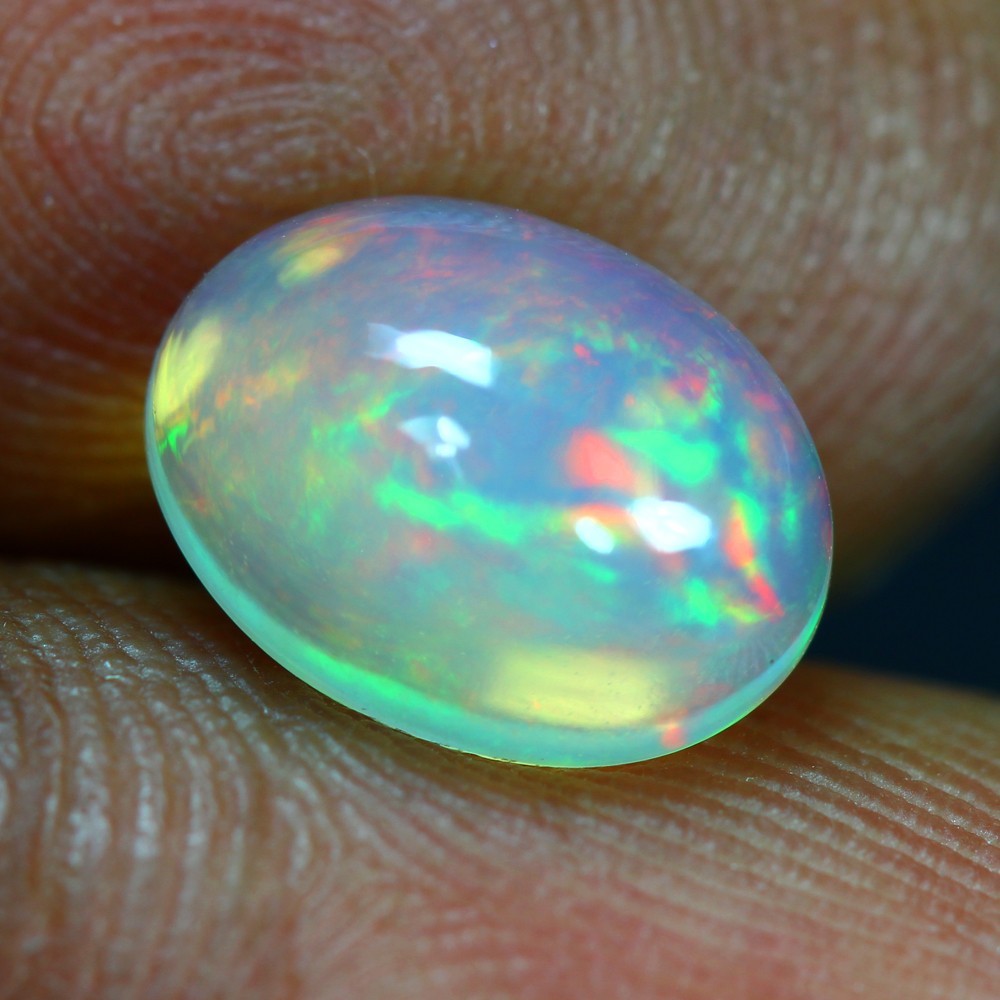 1.64 Cts_Impressive Top 3D Electric Color Play_100 % Natural Welo Opal Gems