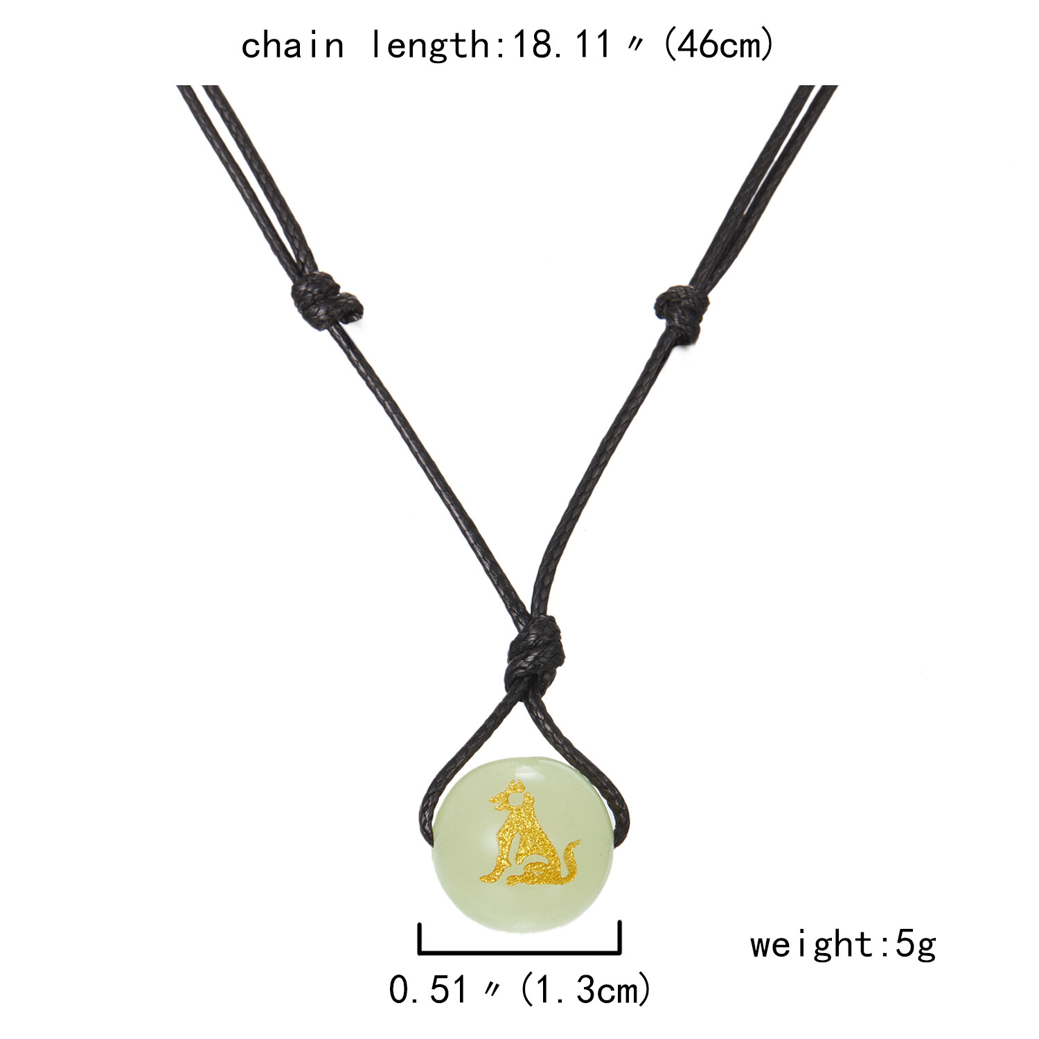 Glow in the Dark Luminous 12 Zodiac Sign Animal Pendant Necklace Women Jewelry
