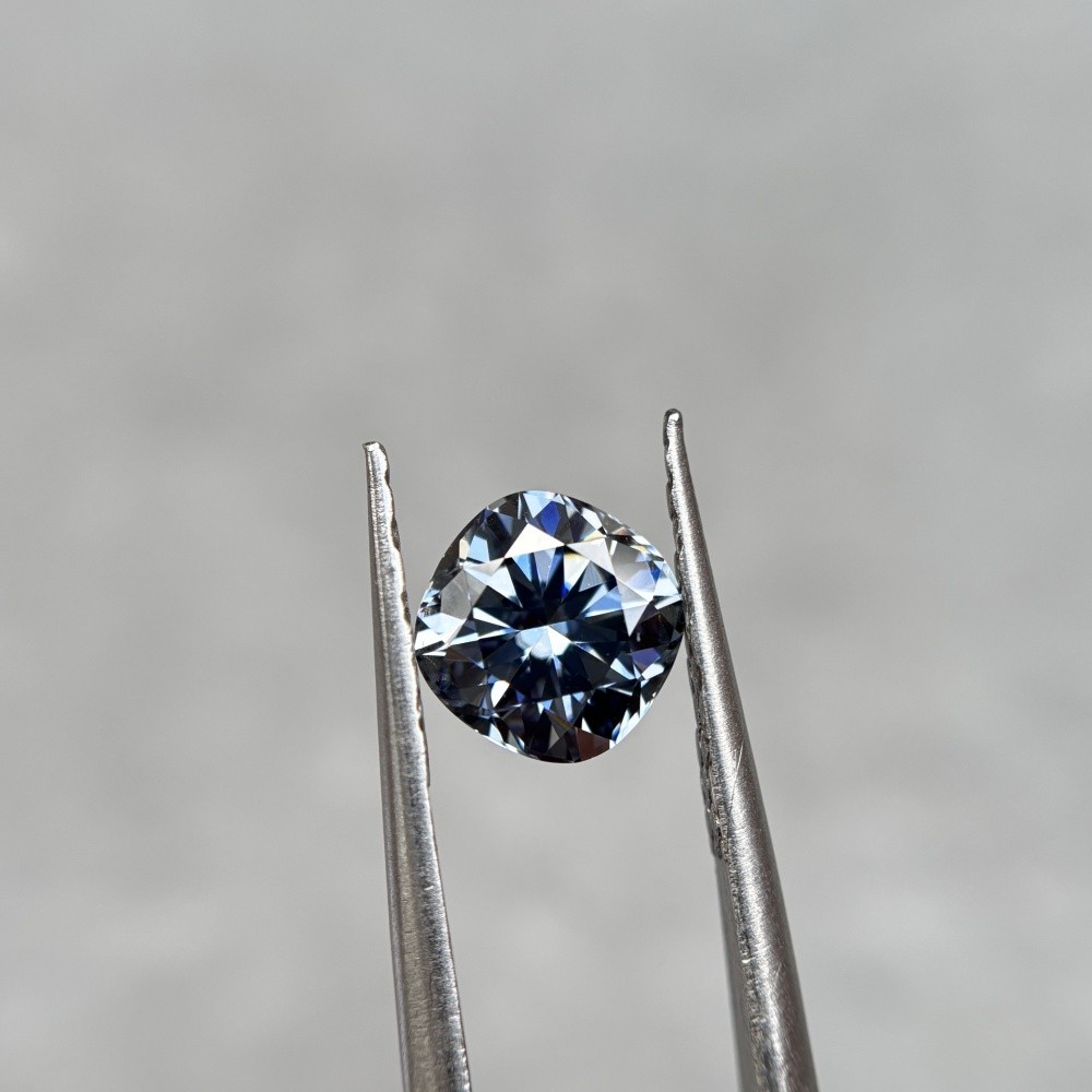 GRA Certificate Cushion Cut Grey Fancy Color Loose Moissanite 1pcs 3x3mm-9x9mm