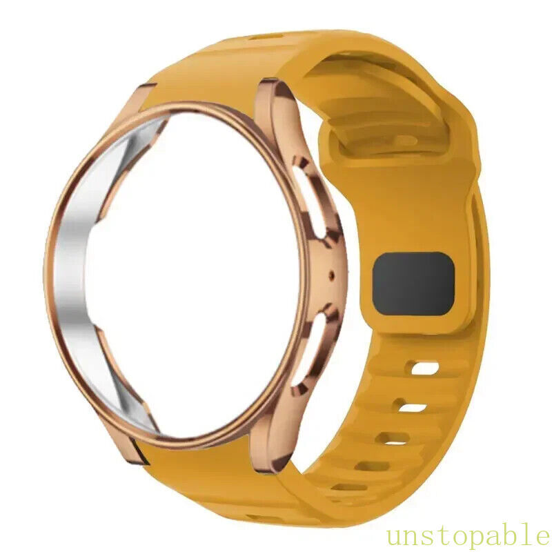 Silicone Band+Case for Samsung Galaxy Watch 7 6 5 4 FE 40mm 44mm Classic 43/47mm