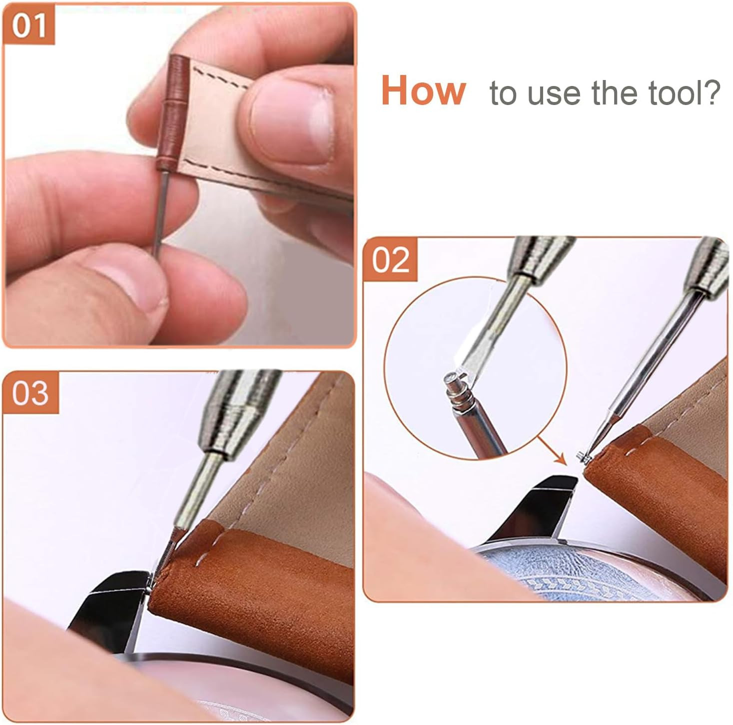 Watch Band Pins Spring Bars Tool Kit, 1.5Mm & 1.8Mm Thickness | Heavy Duty, Comp