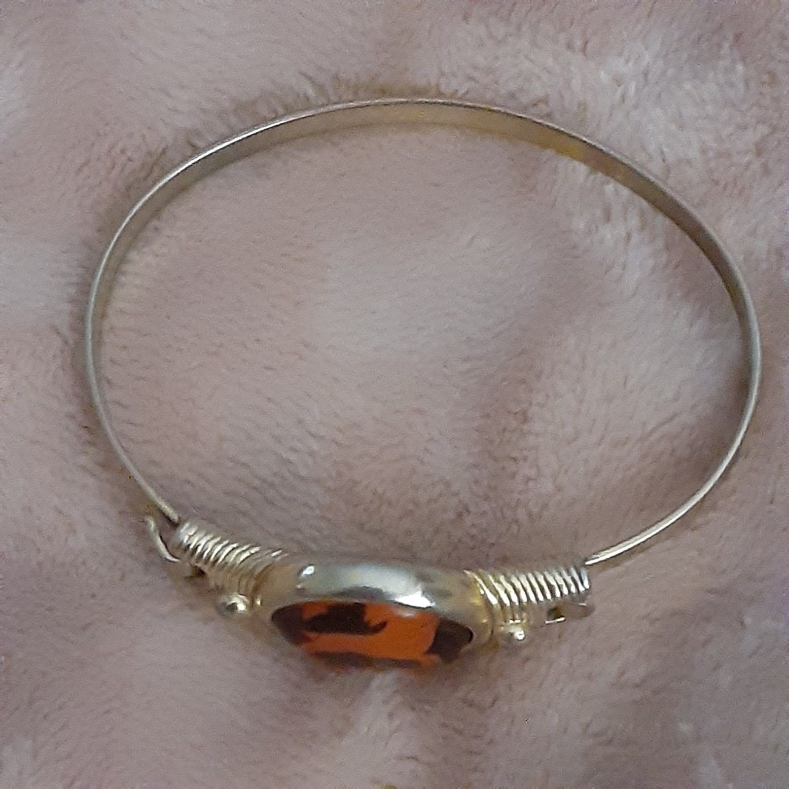 Vintage Jeane Dixon Hattie Carnegie Aries mood stone horoscope bangle bracelet