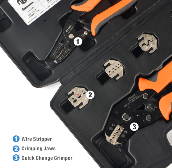 Ratcheting Crimper Hand Tool Wire Terminal Crimping Dupont Connector Open Barrel