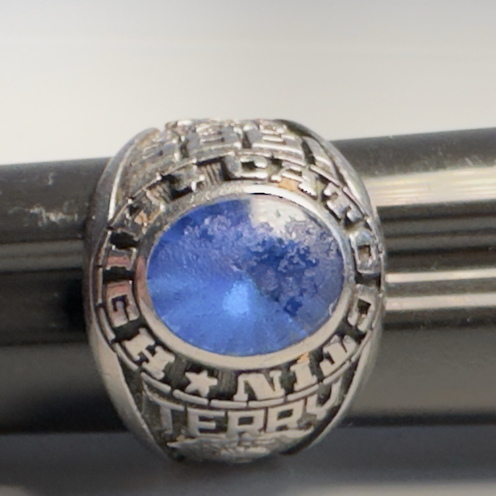 1985 Catoctin High Class Ring Artcarved Siladium Sz 10.5 Agriculture Terry FLAW